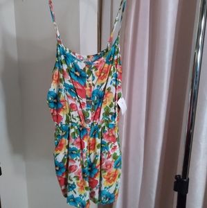 Flower print romper